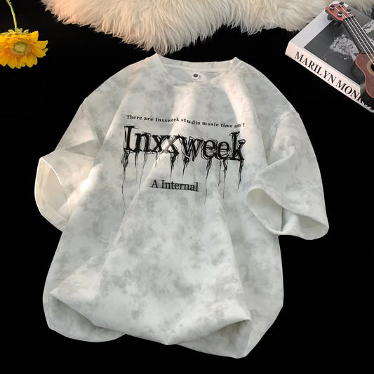 American Style Tie-Dye Men's Plus Size T-Shirt