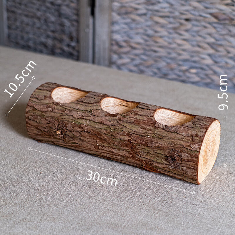 Wooden Flower Pot Succulent Planter Solid Wood Flower Pot Real Wood Flower Pot Wall Hanging Wooden Flower Pot Internet Celebrity Shooting Props