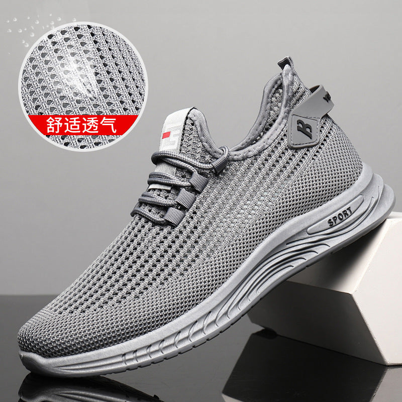 2024Wholesale Dropshipping Casual Sports Shoes Lightweight Breathable Trendy Men's Shoes Summer New Soft Sole Round Toe