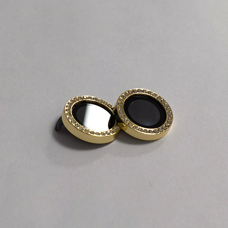 Suitable for Mobile Phone Flash Diamond Film Apple17Promax Diamond-encrusted Eagle Eye Lens Film Camera Rhinestone Metal Protective Ring