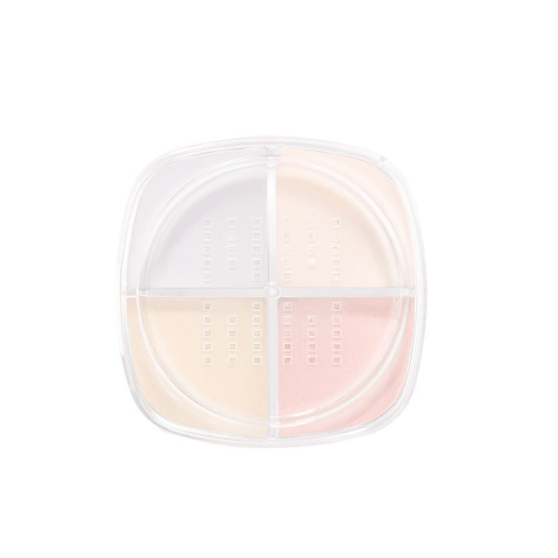 NOVO Soft Focus Iridescent Four-Color Setting Powder Oil Control Concealer Touch-Up Brightening Skin Tone Long-Lasting Waterproof Loose Powder6307