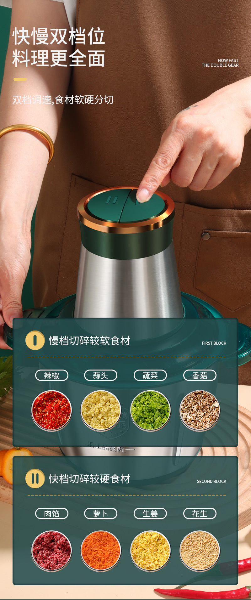 Small Household Meat Grinder3Stainless Steel Meat Grinder Electric Meat Mincer Kitchen Meat Chopper