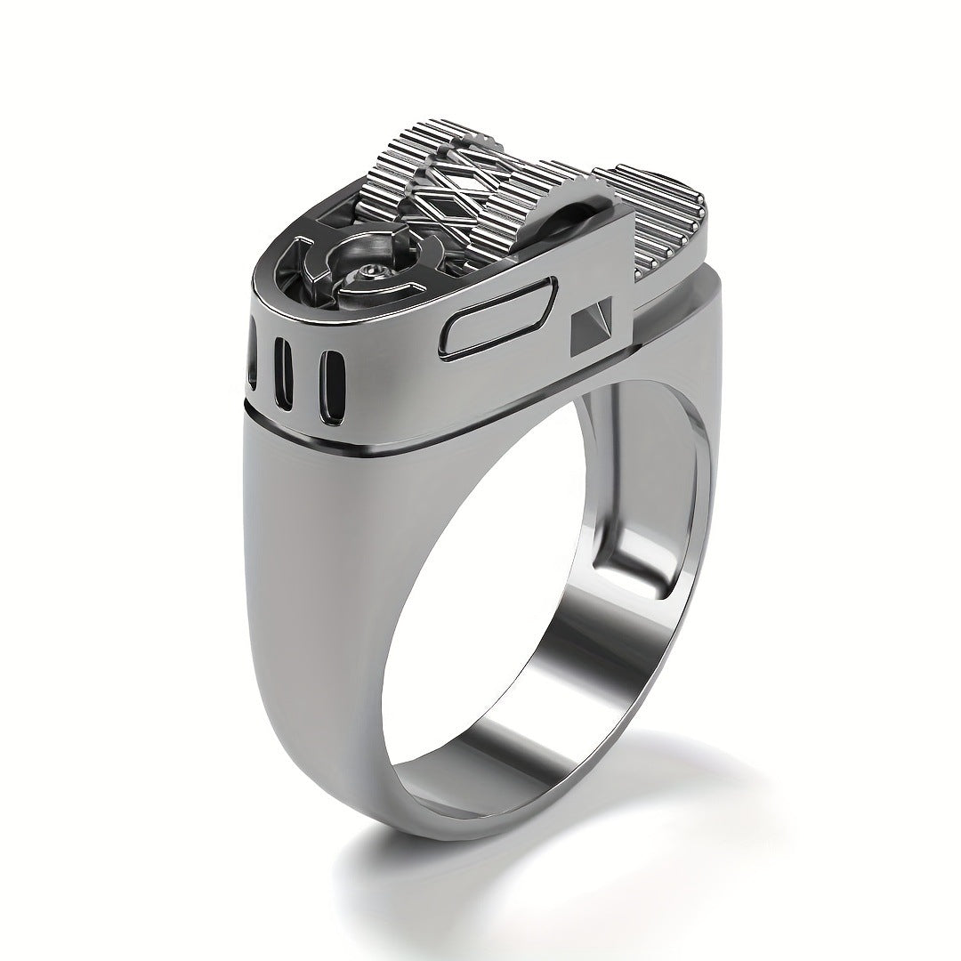 Cross-border Amazon new AliExpress hot-selling jewelry WISH European and American Style Lighter-Shaped Ring Creative Finger Ring