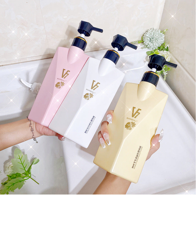 Han Boli v7Hyaluronic Acid Shampoo Conditioner Shower Gel Wash and Care Set coco Perfume with Long-lasting Fragrance In Stock