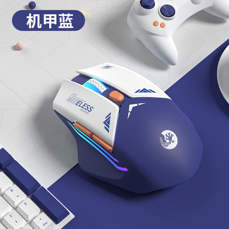 E-Sports Wireless Bluetooth Mouse Silent Silent Mechanical Gaming Rechargeable Laptop Office Mouse Wholesale