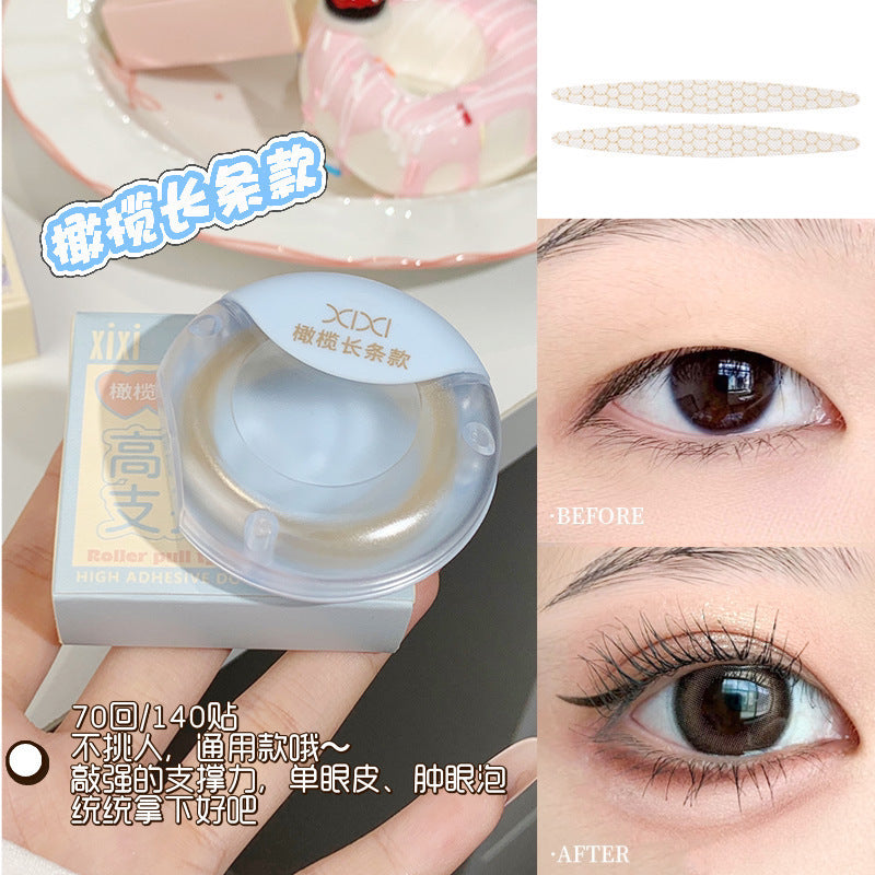 xixi Roller Pull-Out High-Adhesion Double Eyelid Tape Natural Invisible Seamless Non-Reflective Puffy Eye Beauty Tape J199
