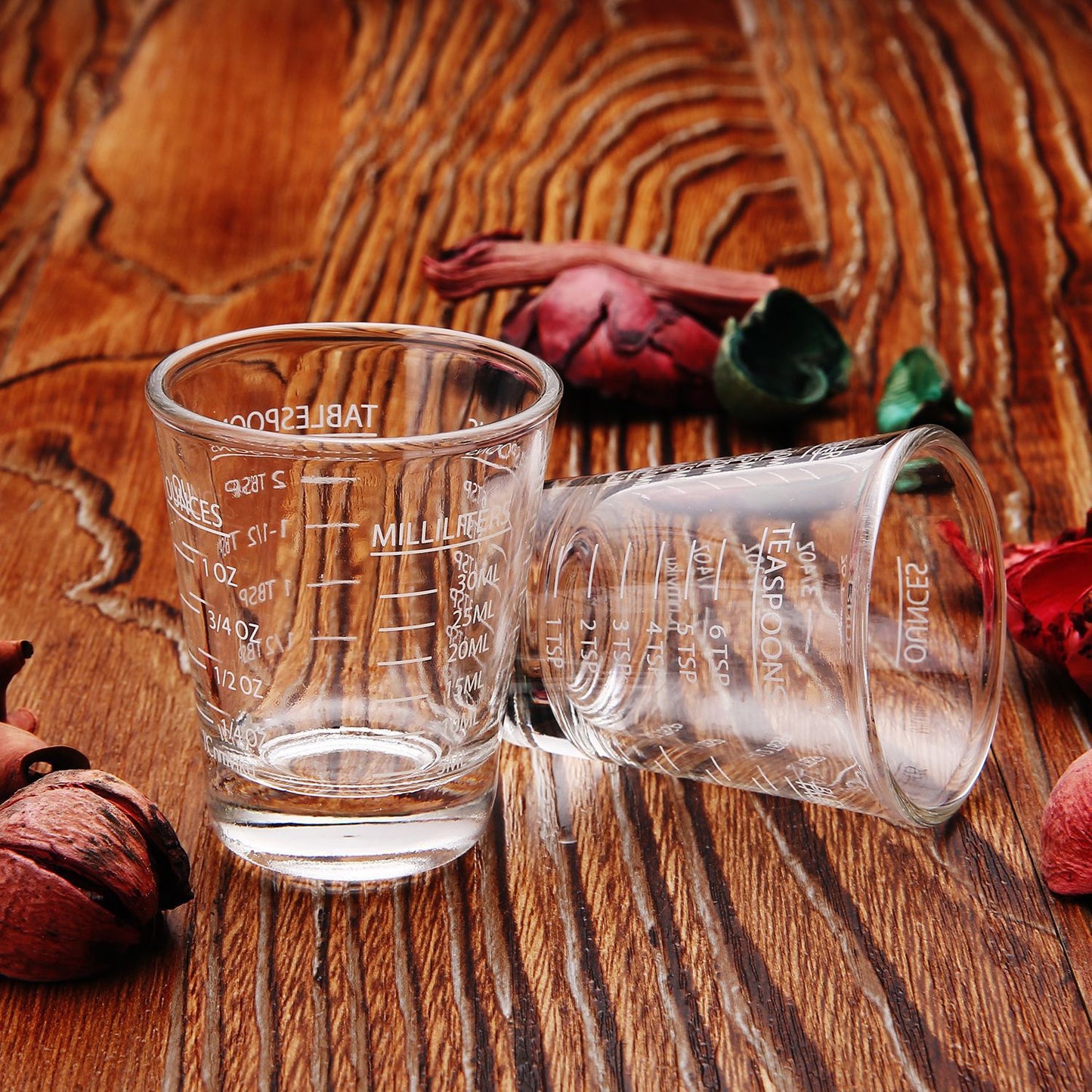 Wholesale Glass Small Round Cup Espresso Cup Double Measurement Baking Coffee Extraction Cup Thickened Liquor Cup Ounce Cup