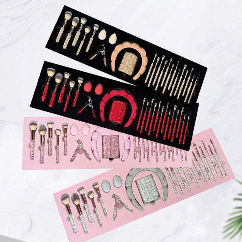 Foreign Trade New22Makeup Brush Set18Makeup Brush with Rhinestones Beauty Tool Contour Brush with Rhinestones