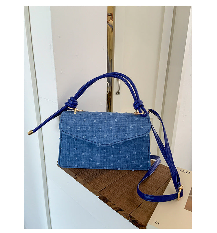 Simple Solid Color Trendy Fashionable Handbag2025Summer New Casual Elegant Single Shoulder Crossbody Small Square Bag for Women