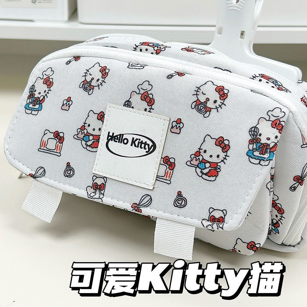 School Opening Season ins Good-looking kitty Cat Flip Pen Bag Multi-layer Stationery Box Large Capacity Student Pencil Storage Bag http://detail.1688.com/offer/939078878829.html