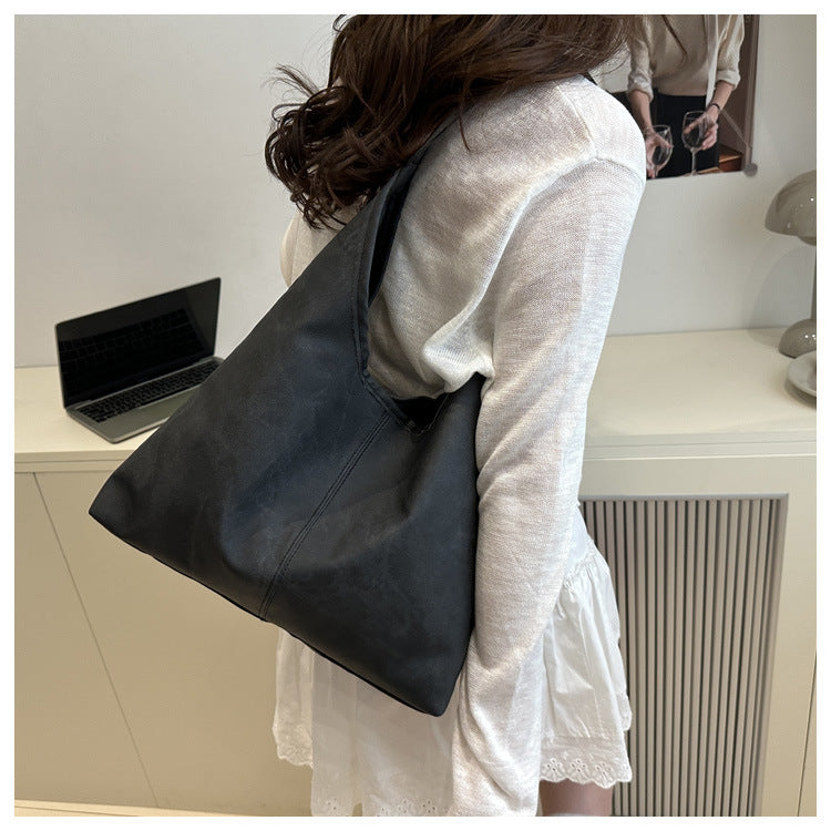 European and American Style Large Capacity Women's Bag2025Summer New Fashionable Single Shoulder Tote Bag Casual Underarm Bag