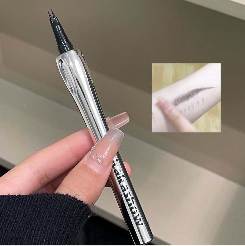kakashow Two-Pronged Eyebrow Pencil with Fluorescent Hair, Distinct Wild Eyebrows, Waterproof and Sweatproof, Natural Look C479