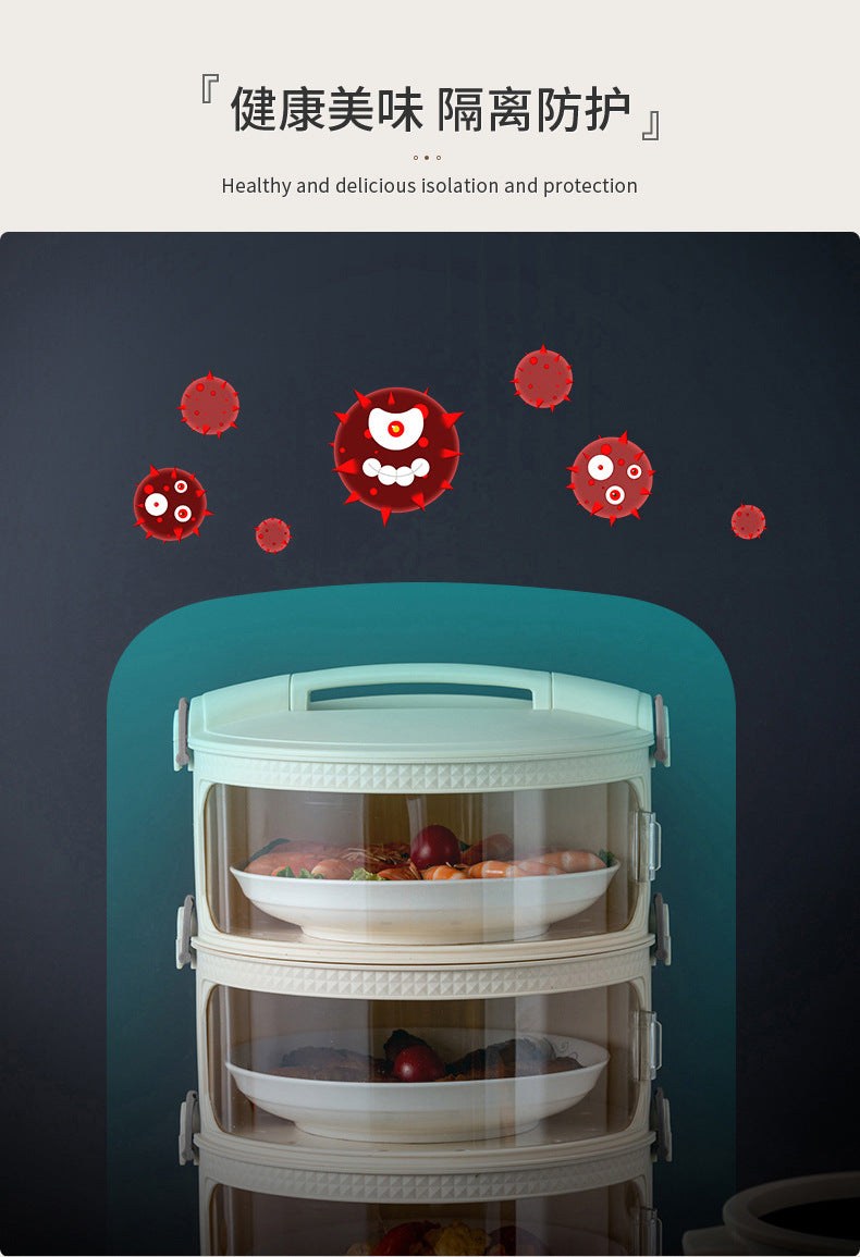 Younai Dining Table Insulation Cover Multi-layer Household Leftover Food Dust Cover Meal Dust Shield Artifact