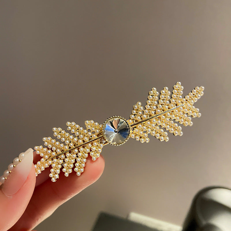 Pearl Large Star Clip Hair Clip Korea ins Fashionable Light Luxury Shark Clip Hair Claw Back of Head Side Hair Accessory for Women