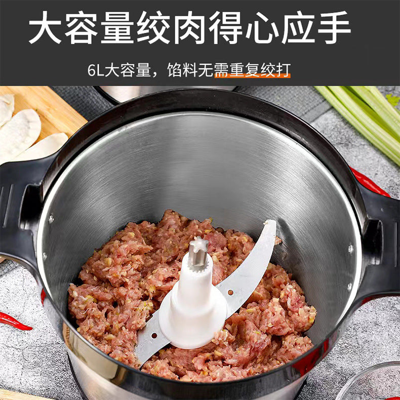 Long Deli6Electric Meat Grinder B Commercial Stainless Steel Kitchen High-Power Meat Grinder High-Power Food Processor