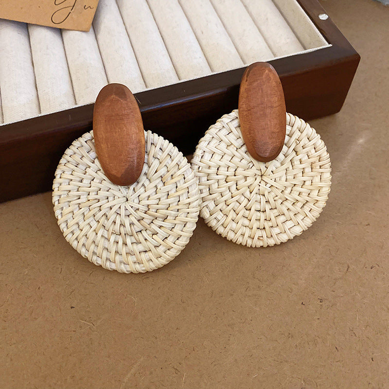 2025Bohemian Cross-Border Trendy Earrings for Women, Vintage Ethnic Style Fashion Studs, Beach Vacation Style Ear Jewelry