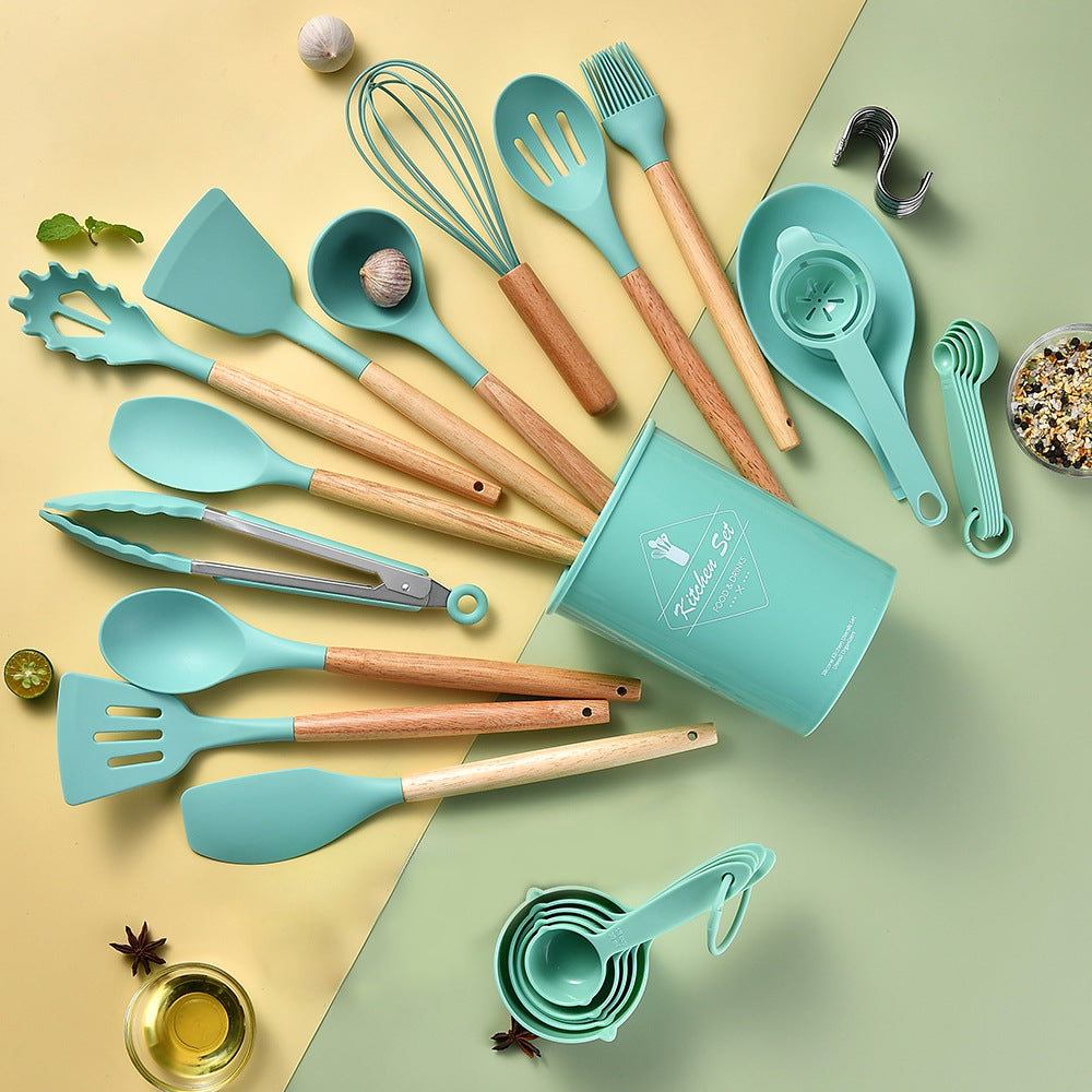 Cross-border Hot-selling Silicone Kitchenware34Set of Non-Stick Spatula, Measuring Cup, and Measuring Spoon kitchen utensil
