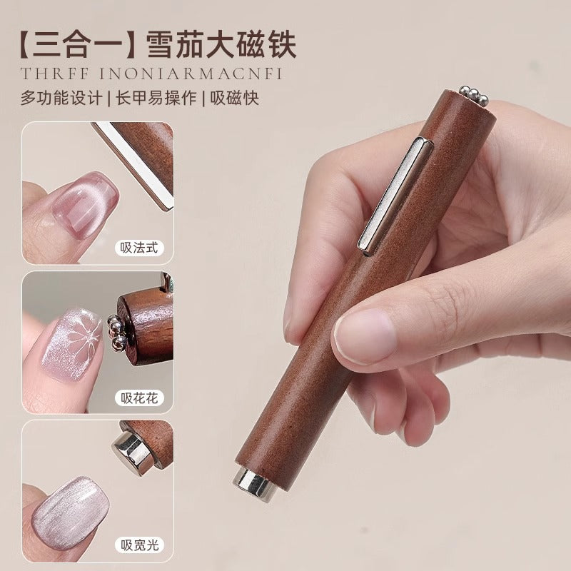 Cigar Large Magnet 3-in-1 Nail Art Cat Eye Strong Large Thick Magnet Large Cylinder Super Strong Magnetic Tool