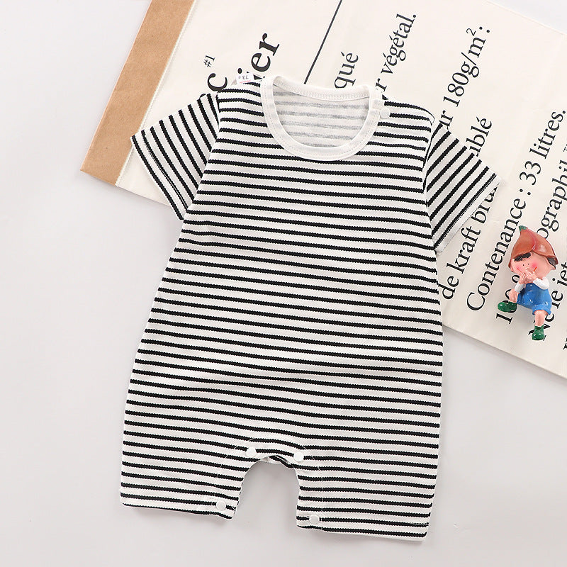 Spring and Summer New Baby Short Sleeve Romper Summer Spring Autumn Thin Newborn Romper a Newborn Short Sleeve Romper A Class