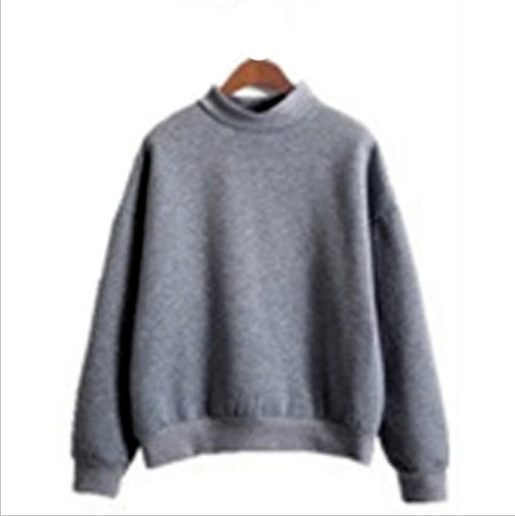 Base Layer Sweatshirt for Women, Autumn and Winter Loose Fit Lazy Style Hoodless Jacket, Thickened Couple Style, Korean Version, Class Uniform Wholesale