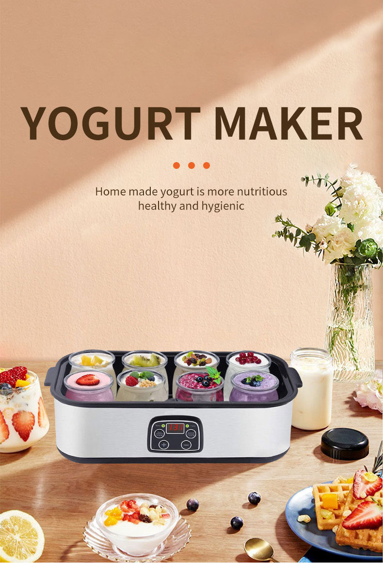 8-Cup Homemade Yogurt Fermentation Machine Breakfast Machine Commercial Jam Ice Cream Yogurt Maker YOGURT MAKER