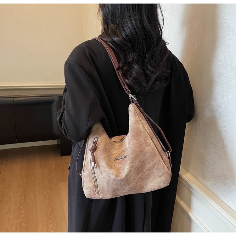 Melard Women's Bag2025New Crossbody Bag Winter Versatile High-End Feel Shoulder Bag Large Capacity Tote Bag