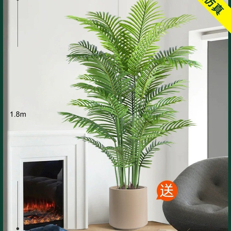 Artificial Green Plant High-End Light Luxury Anthurium Floor Potted Fake Flower Tree Indoor Living Room Bionic Plant Decorative Ornament