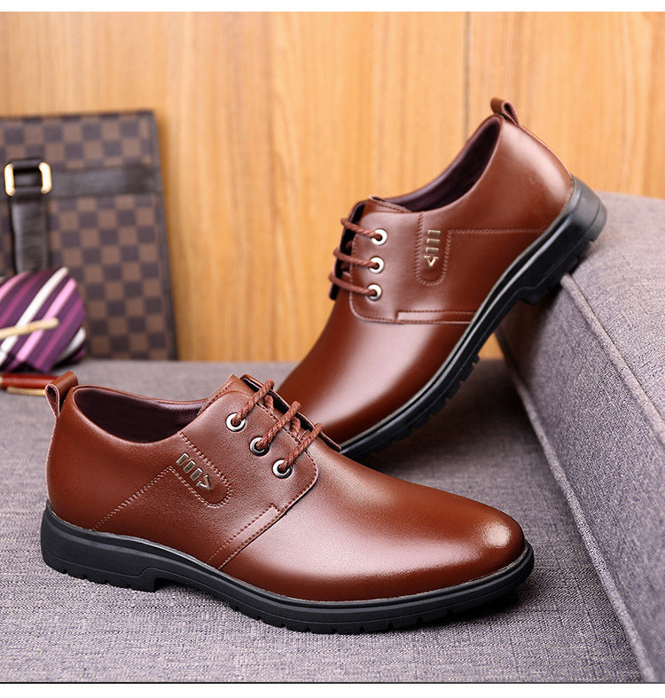 Men's Leather Shoes Business Casual Single Shoes Black Formal Work Shoes Wholesale Men's Casual Shoes Export Work Shoes