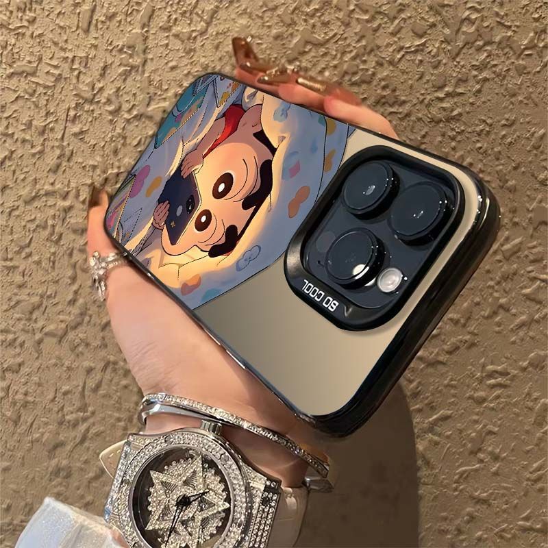 Hide Under the Covers Xiao Xin Apple16pro Phone case iPhone15Colorful Silver Apple13min Painted Anti-drop Case XSXR