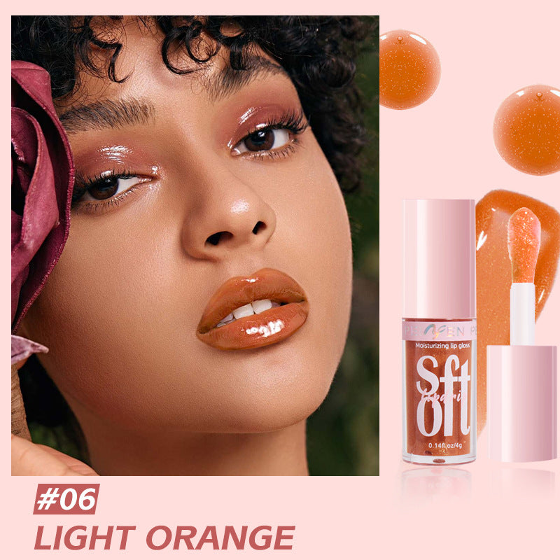 PNF Cross-border Moisturizing Lip Gloss Lip Oil Pearlescent Fine Flash European and American Water Light Lip Plumping Cream Lip Gloss Lip lacquer