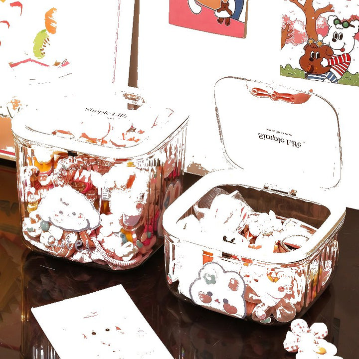 儿童发饰收纳盒小女孩头绳皮筋饰品盒发夹发卡头饰大容量首饰盒子