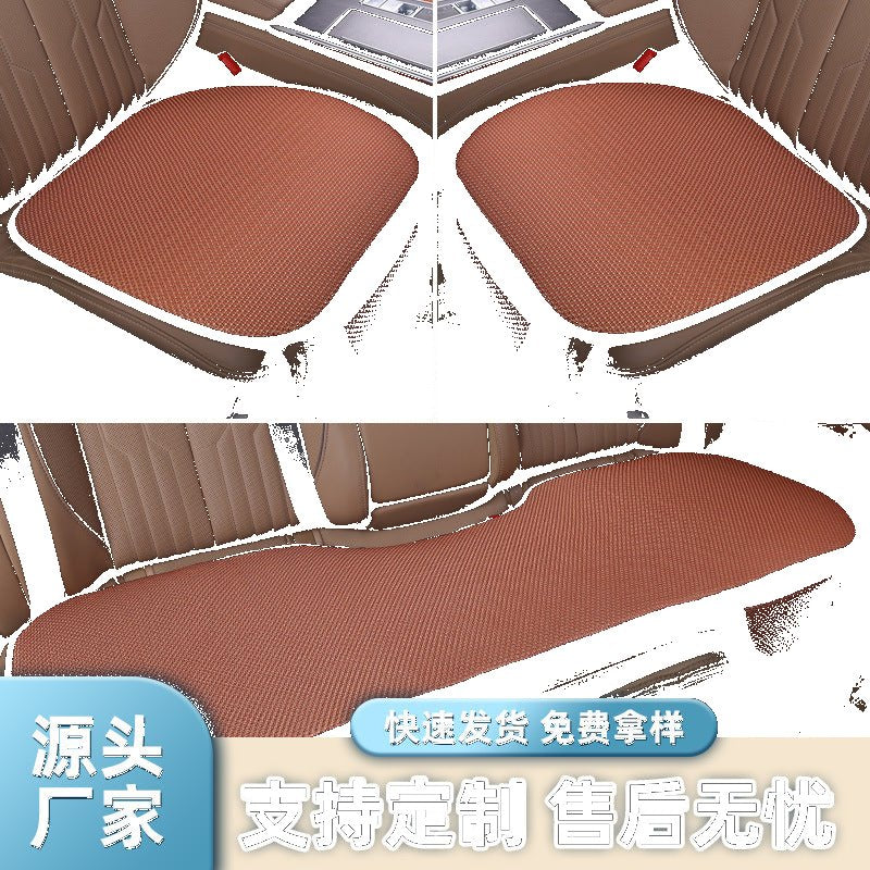 Custom Ice Silk Car Seat Cushion – Four Season Cartoon Backrest Interior Set