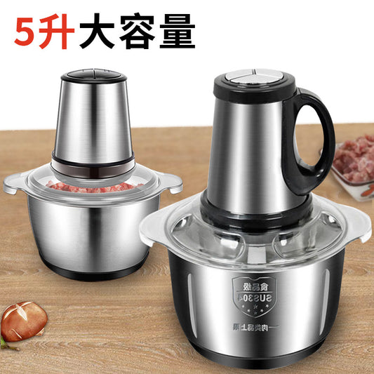 Stainless Steel Kitchen Meat Grinder Household2L Automatic Food Processor Small Meat Grinder 3-Liter Meat and Vegetable Grinder Wholesale