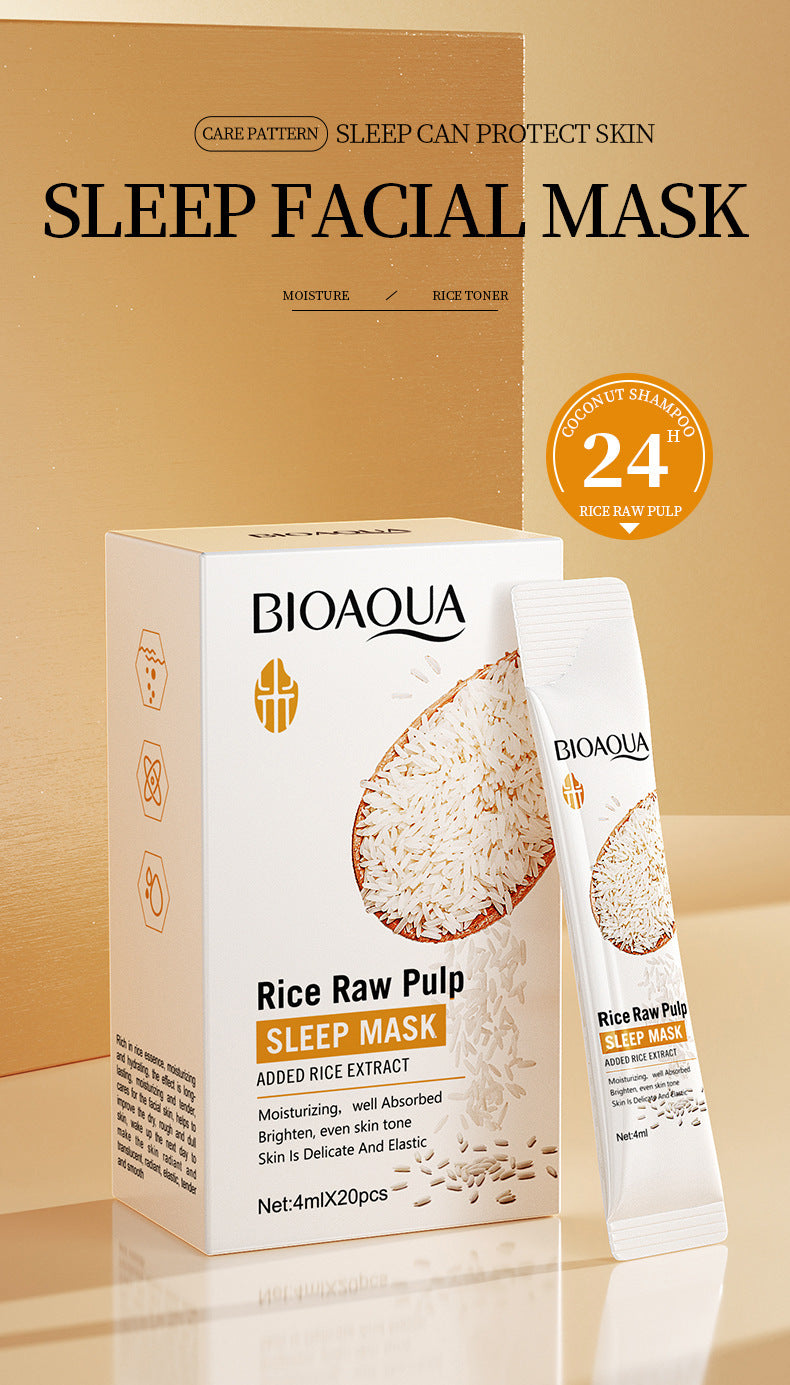 Full English Rice Skincare Set BIOAOUA Rice Puree Series Six-Piece Set Box Cross-Border Wholesale