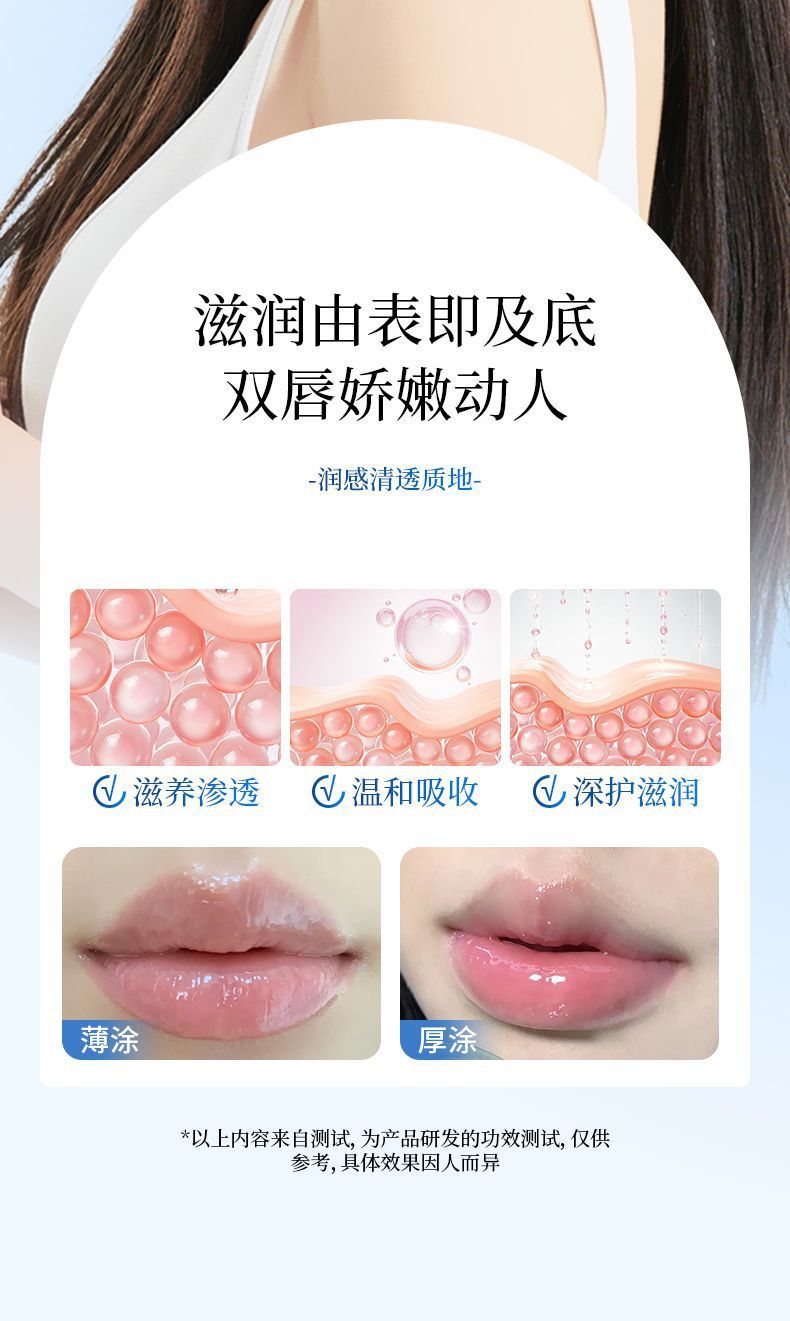 Rich Bear White Tube Wei E Moisturizing Lip Balm Autumn and Winter Anti-Dry Crack Moisturizing Light Lip Lines Brightening Moisturizing Lip Oil Cream