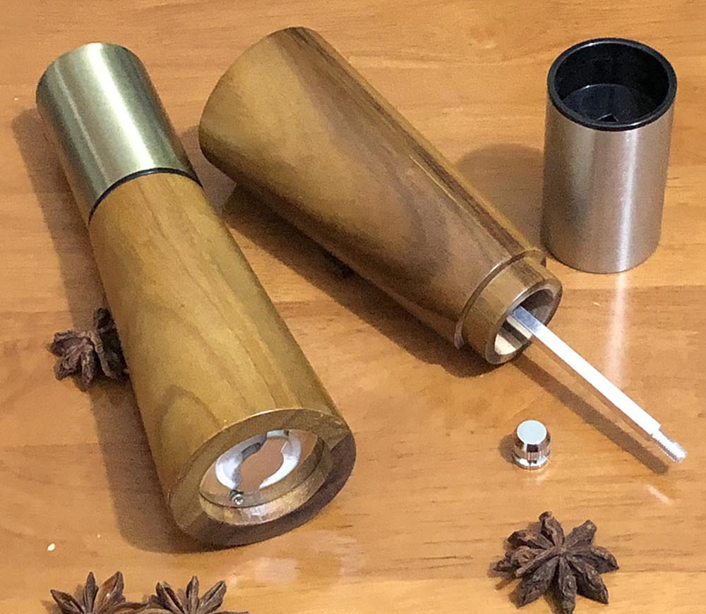 Acacia Wood Grinder Pepper Mill Manual Pepper Grinder Multi-use Seasoning Bottle Kitchen Tool