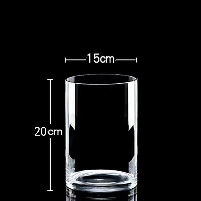Zefei One-Piece Dropshipping Internet Celebrity Transparent Straight Glass Vase Bedroom Desktop Living Room Dining Table Fresh Flower Arrangement Ornament