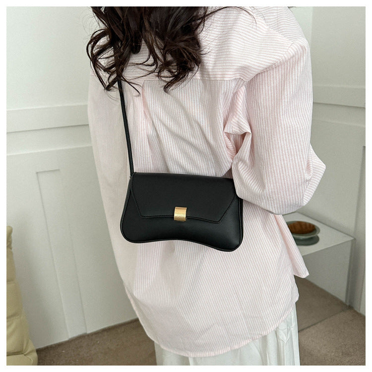 Trendy Women's Shoulder Crossbody Bag Small Square Bag2024Spring new style simple retro hand-held underarm bag