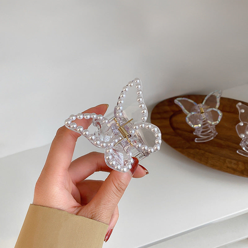 Pearl Large Star Clip Hair Clip Korea ins Fashionable Light Luxury Shark Clip Hair Claw Back of Head Side Hair Accessory for Women