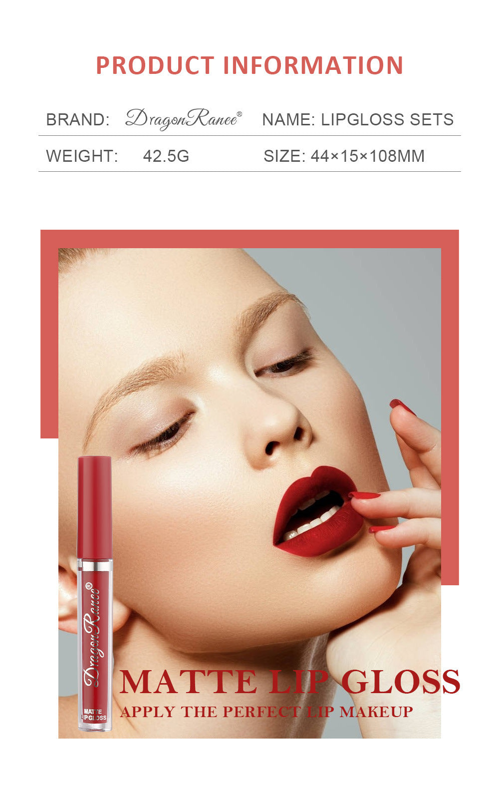 Cross-border Lip Gloss Set3Velvet Matte Lip Gloss Lipstick Orange Milk Tea Red Bean Paste Color Lip Gloss Wholesale