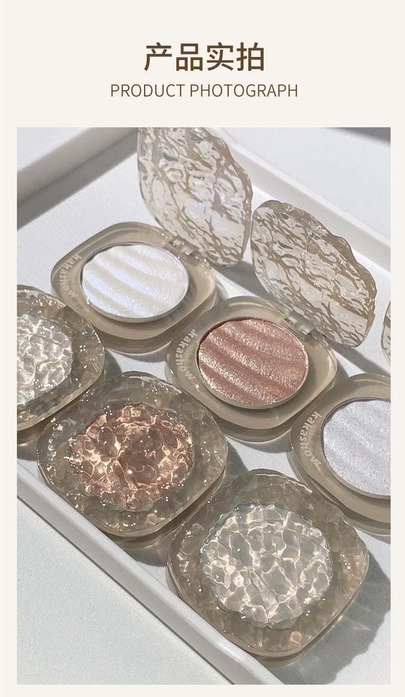 kakashow Shimmer Highlighter Powder Face Brightening 3D Pearlescent Polarized Fine Shimmer Student Contouring Mashed Potato Highlighter