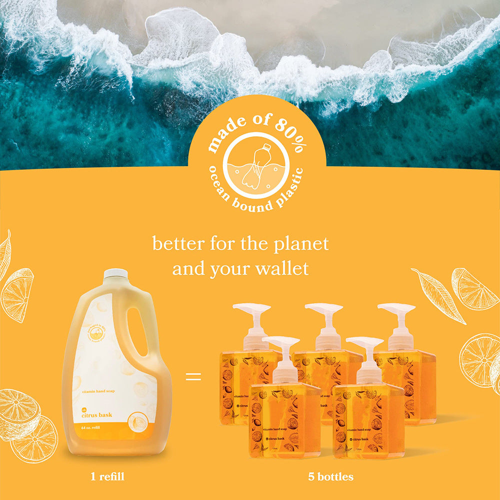 Liquid Soap Cross-Border Orange Long-Lasting Fragrance Bath Soap Liquid Bottle Liquid soap Handmade soap