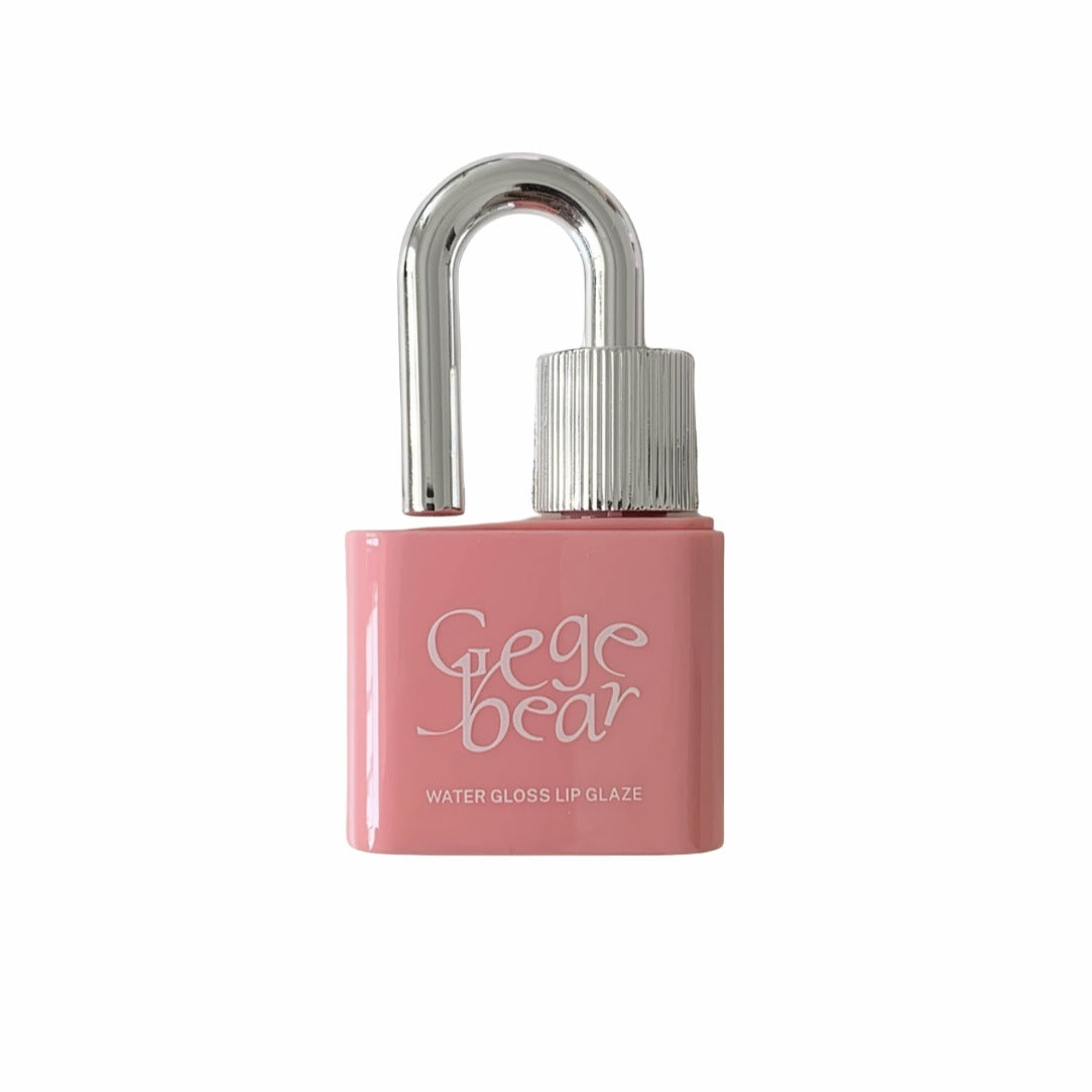 Gege bear Lock Heart Sweet Color Water Glossy Lip Glaze Moisturizing Mirror Color Pseudo-No-Makeup Cute Girl Affordable Lip Gloss