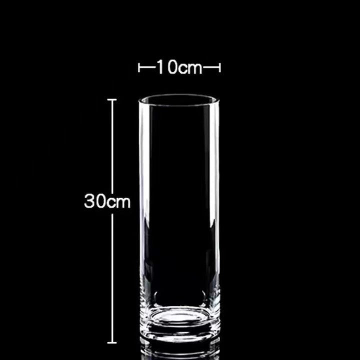 Zefei One-Piece Dropshipping Internet Celebrity Transparent Straight Glass Vase Bedroom Desktop Living Room Dining Table Fresh Flower Arrangement Ornament
