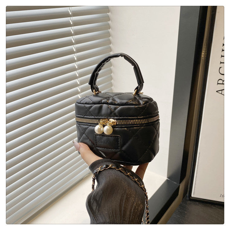 Women's Spring Summer Bag2025New Diamond Chain Bag High-End Fashionable Crossbody Bag Versatile Handheld Small Square Bag