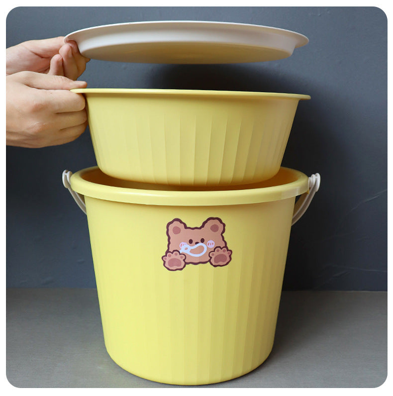 Back-to-School Season Toiletries Set Washbasin Bucket Tooth Cup Soap Dish Shoe Brush for Male and Female Students Dormitory11Set