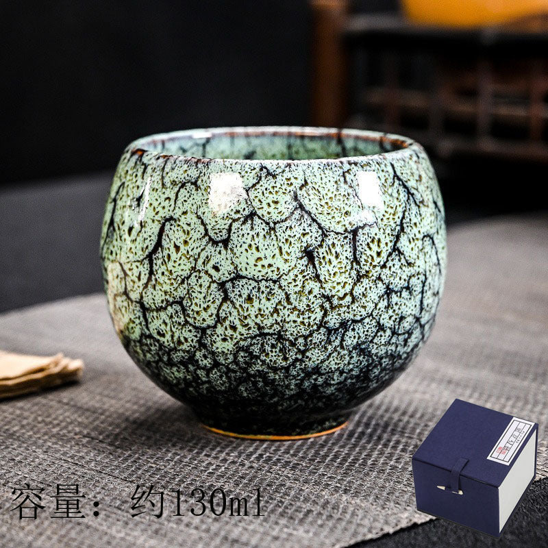 Kiln Change Five Elements Cup Kung Fu Tea Cup Large Capacity Exclusive Master Cup Tasting Cup Tea Bowl High-end Commemorative Tea Cup Gift Box