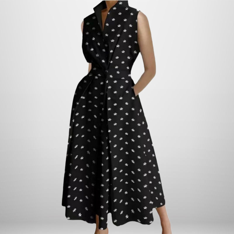 Cross-border New Style Foreign Trade Medieval Retro Plus Size Fashion POLO Loose Collar Wide Hem Women's Dress Wholesale