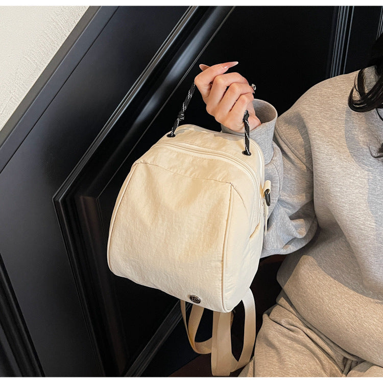 Cross-Border New Japanese Style Shell Small Backpack for Women, Commuting Versatile Crossbody Shoulder Bag, Fashionable Casual Mini Backpack