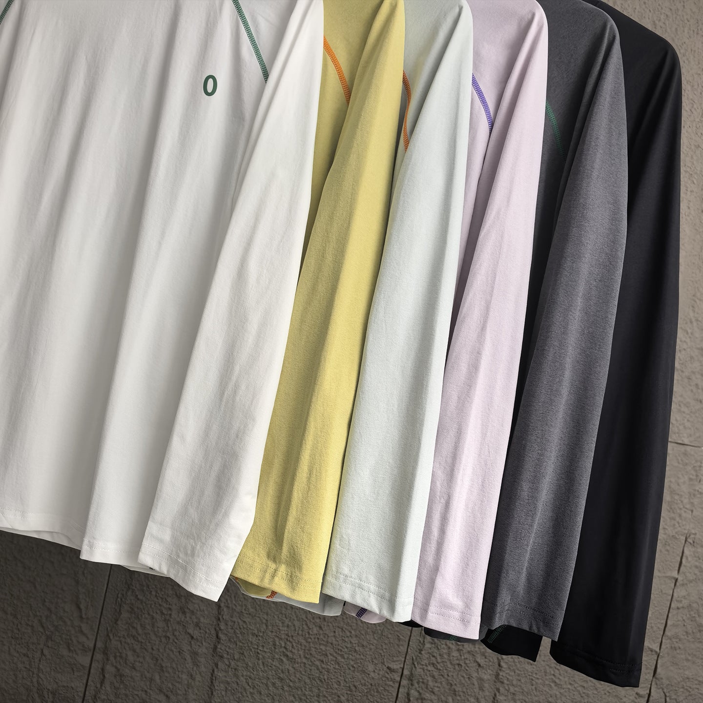 25Autumn New Color-Block Sunscreen!Men's Thin Quick-Dry Sports Cycling Outdoor Cool Feel Raglan Sleeve Base Shirt Long Sleeve T T-shirt